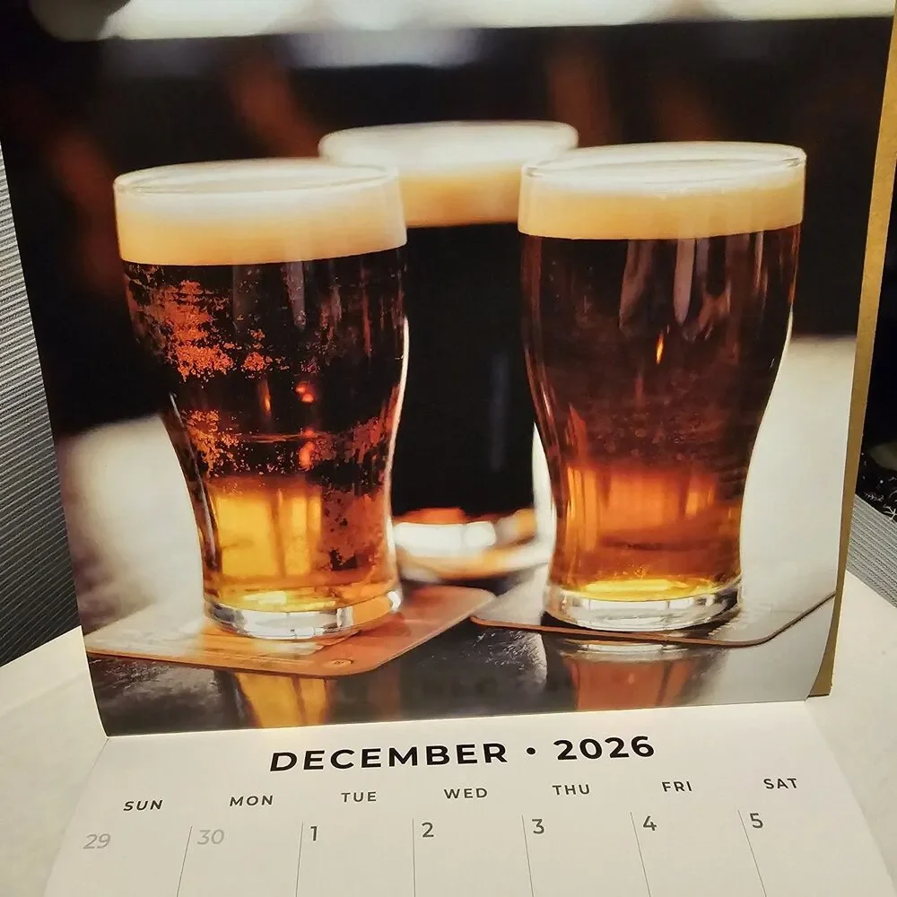 Beer Time - 2026 Square Wall Calendar Food & Drink 16 Month Premium Planner Gift